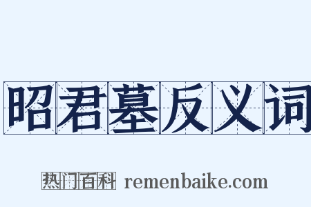 昭君墓反义词是什么意思的图片